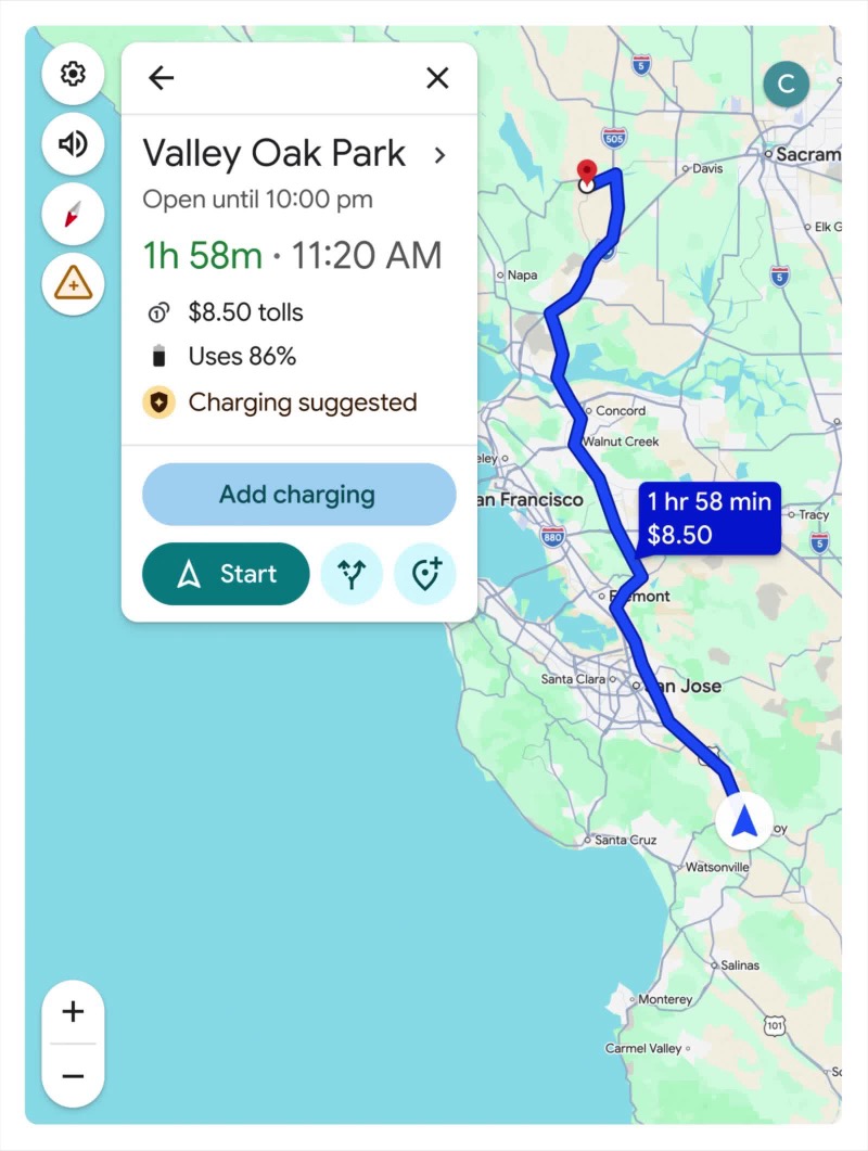 Google Maps, 350개 이상 EV 모델에 AI 배터리 예측 기능 추가