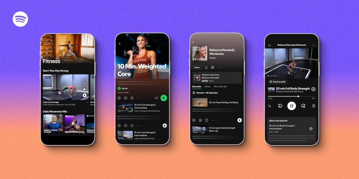 Spotify×Peloton, 피트니스 콘텐츠 허브 출시 — 1,400+ 클래스 무료